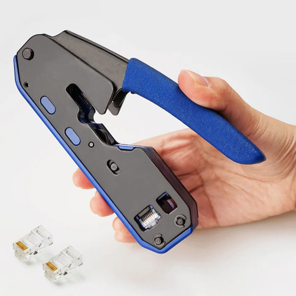 

1Pcs Network Cable Crimper Professional Wire Stripper with Frosted Handle Multi-Function Crimping Pliers for Telephone and