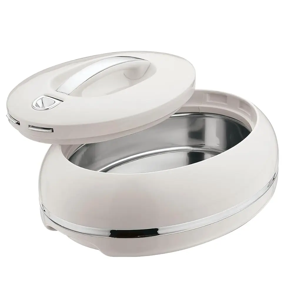 

Elegant Large Oval Insulated Casserole Carrier Dish- One Hand Open Lid- 3.15 Qt. Luxury Hot Pot Food Warmer/Cooler -Thermal