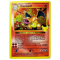 Pokemon 25Th Anniversary Collection Cards PTCG Charizard Blastoise Flash Cards Game Anime Rare Collection Cards Gift Toys