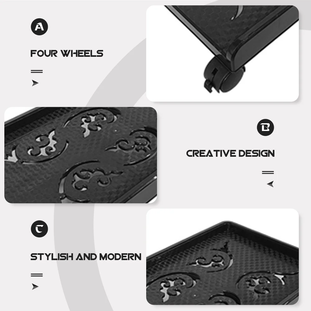 

Computer Host Riser With Swivel Wheels Elevated Pc Stand For Airflow Floor Tower Holder Desktop Cpu Stand Movable