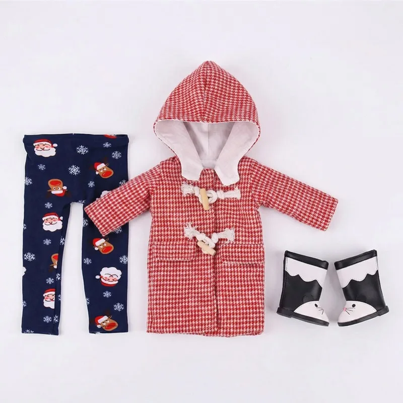 Vestido de muñeca de tela a cuadros cepillados + sombrero para muñeca americana de 18 pulgadas, juguete para niña, 43 cm, accesorios de ropa para muñeca bebé, Our Generation Nenuco