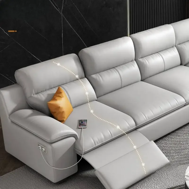 أرائك غرفة المعيشة الأوروبية الرمادية دعم الظهر صالات كسول أرائك غرفة المعيشة الفاخرة الشمال الحديثة Divano Moderno أثاث فريد من نوعه #5