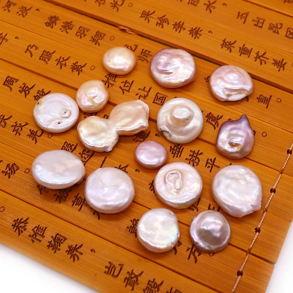 

Baroque Pearls Non-drilled Natural Freshwater Pearls Colorful Slightly Flawed Button Pearls DIY Necklace Jewelry Accessories