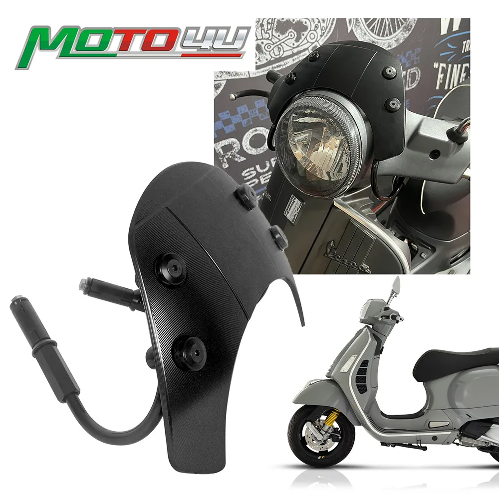 For Vespa GTS300 SUPER GTS 300 Super 2018 2019 2020 2021 2022 Scooter Aluminum Windshield Wind Shield Motorcycle Accessories