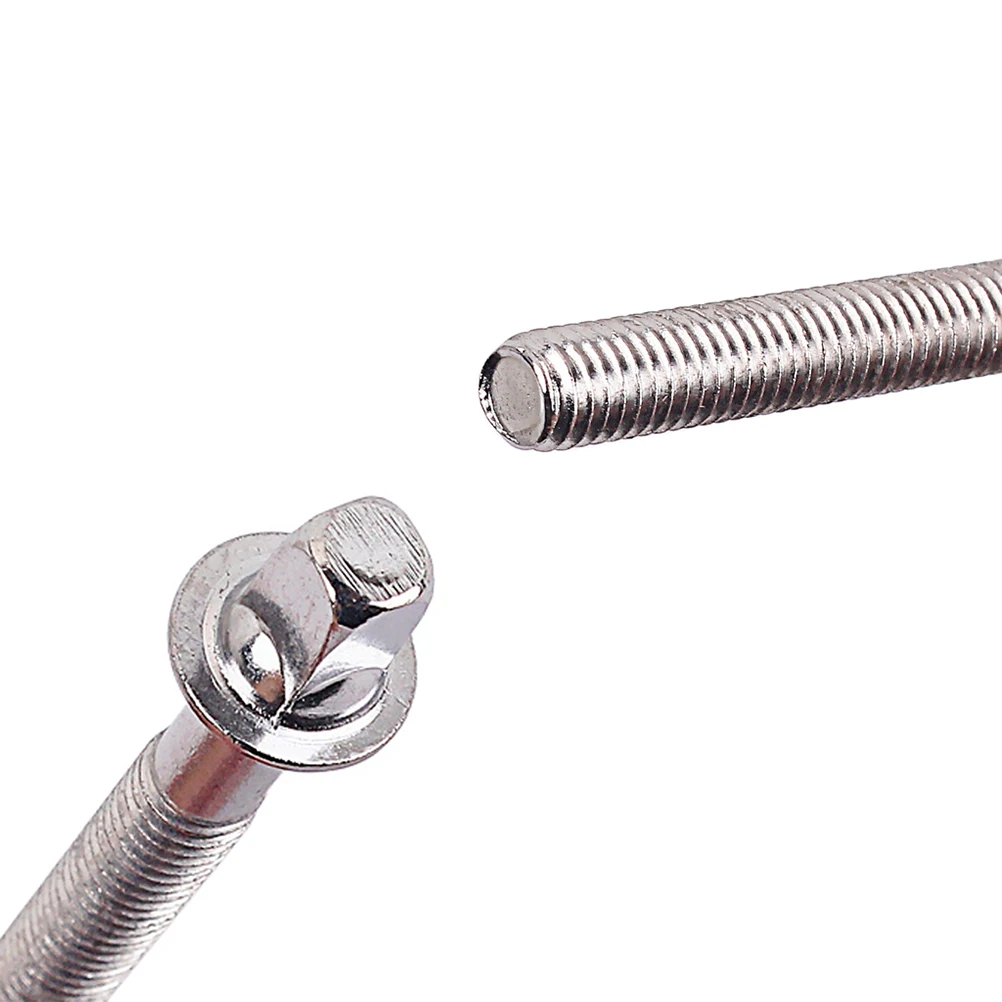 

2PCS 50mm Drum Mounting Screws Stainless Steel Durable Fastener Tension Screws with Washers for Drum Lugs (Silver)