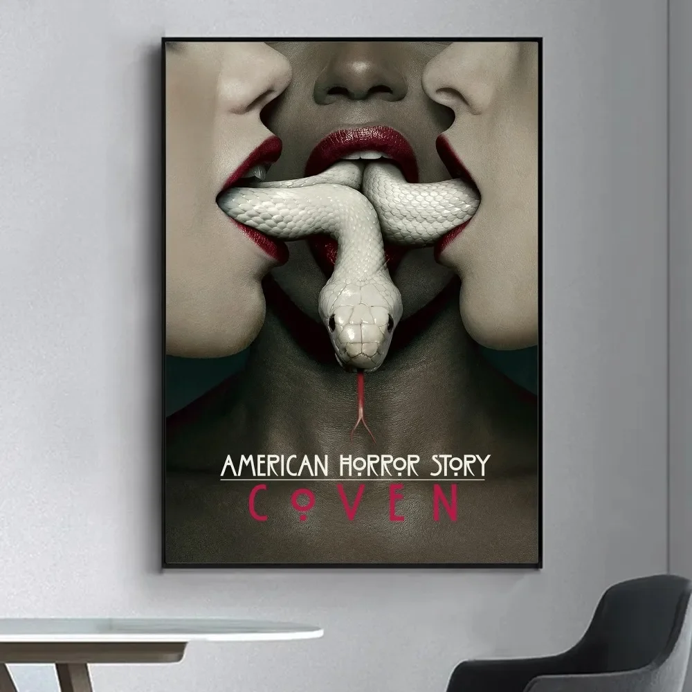 American H-Horror Story Movie AH-S Poster Prints Wall Painting Bedroom Living Room Wall Bar Restaurant Sticker Large