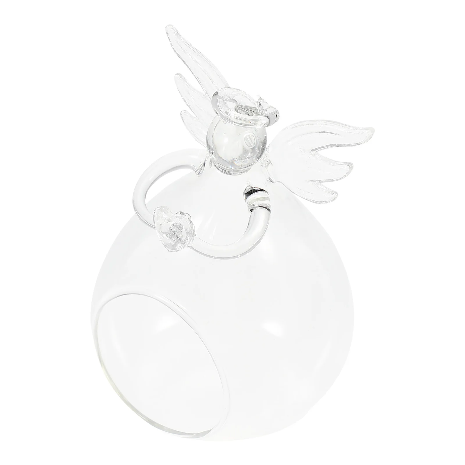 

6Pcs Glass Tealight Shade Angel Holder Clear Tin Shade for Birthday Christmas Party Home Decor Lantern Lampshade