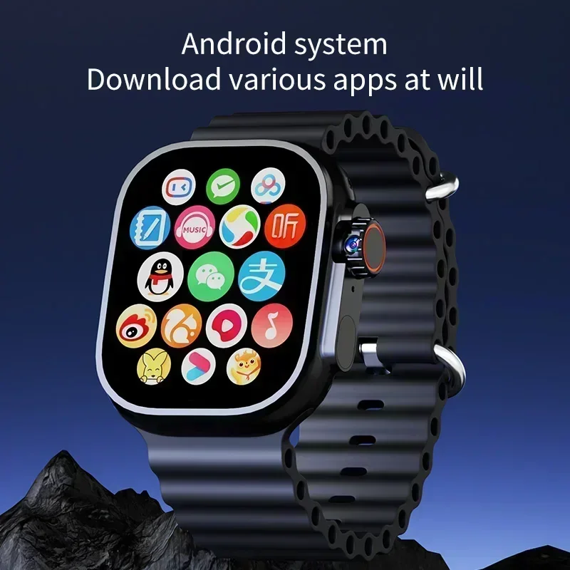 DW100 Pro Smartwatch z odciskiem palca, Touch ID, ekran AMOLED 2,29 cala, obrotowy, kamera, GPS, połączenie WIFI, obsługa kart SIM