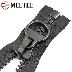 Meetee 60-300cm 8# Resin Zippers Open-End Zip Closure for Down Jacket Bag Tent Long Zipper Repair Kit DIY Sewing Accessories