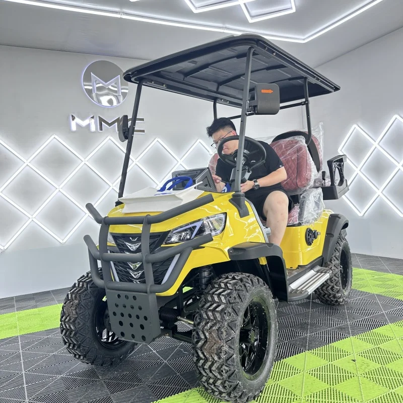 4 مقاعد على الطرق الوعرة الصيد عربة جولف كهربائية 4000 واط الأبيض نادي السيارات الكبار جولف سكوتر رخيصة عربة جولف كهربائية #6