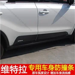 For Suzuki Vitara 2015 2016 2017 2018 Car styling ABS Chrome body side moldings side door decoration 4PCS Styling Accessories