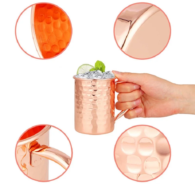 Picture 7: 400ml 16.0oz Moscow Mule Mug Durable Copper Plated Beer Mugs Coffee Mug Milk Cup Cup Drinkware Barware