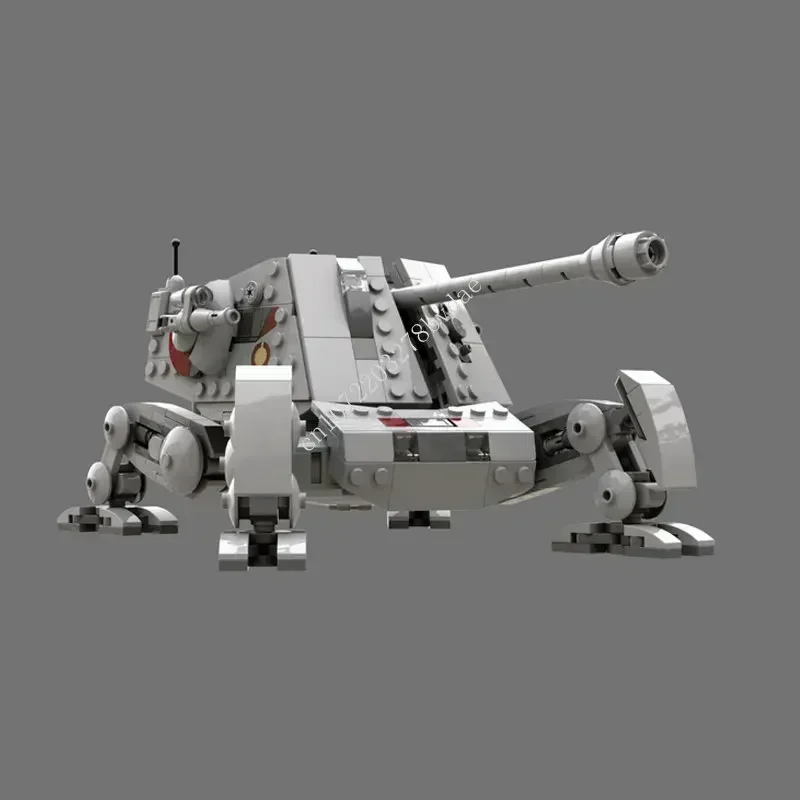 MOC – bataille spatiale tout-Terrain, Support d'artillerie, modèle de tourelle de marche, puzzle personnalisé, bricolage, jouets d'assemblage créatifs, cadeau, 644 pièces