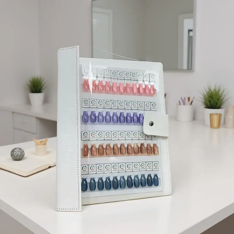 48/96/144/192 색상 자석 팁 네일 아트 샘플 북 매니큐어 색상 테스트 보관 북 대형 아크릴 작품 디스플레이 색상 카드