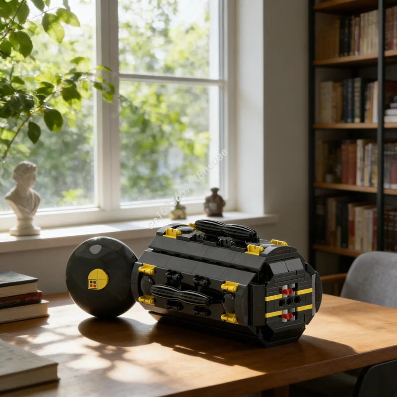 451pcs MOC Space Blacktron I BT 1 Container 2 Renegade Mod Model Building Blocks Construction Toys Christmas Gift Creative Idea