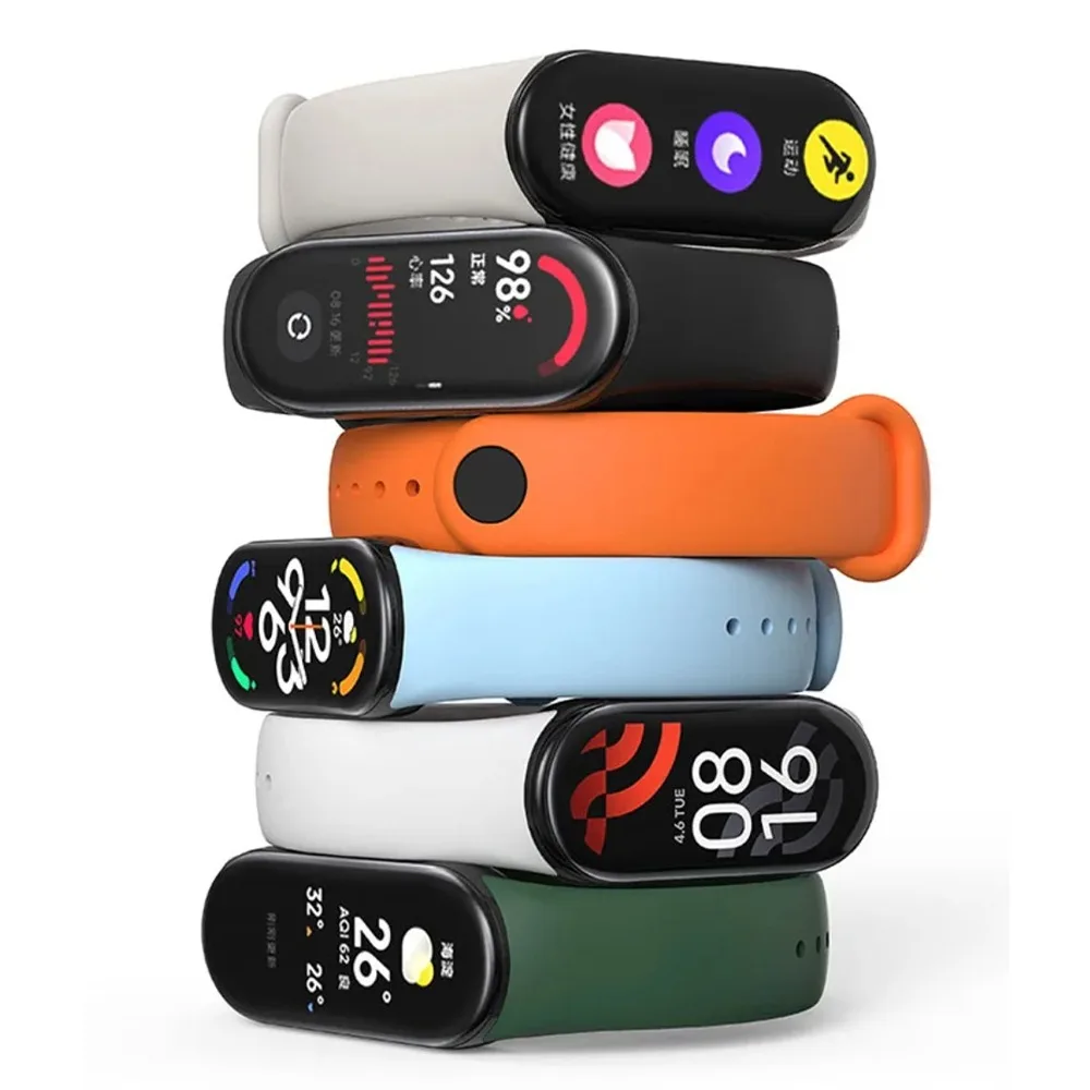 Силиконовый ремешок для Xiaomi Mi Band 9, спортивный защитный чехол, резиновый браслет, браслет для фитнеса, сменные аксессуары