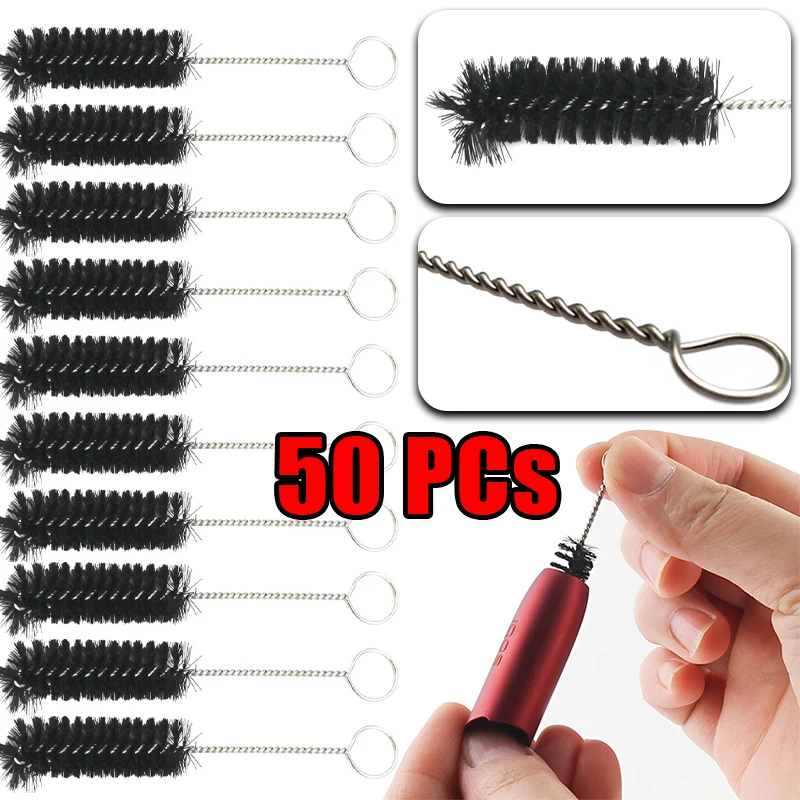 Mini Nylon Tube Brushes Cleaning Brushes For Drinking Straws Keyboards Oil Bottle Washing Cleaning Brushes Car Detail Clean Tool