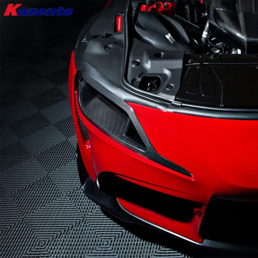 For Toyota 19+ Supra A90 ATTK Type Carbon Fiber Vented Head Light Air Duct