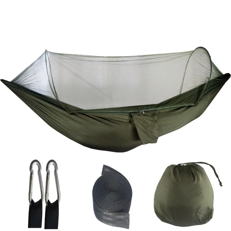 

250X120CM Outdoor Camping Hammock 2 Person Mosquito Net Camping Outdoor Furniture Bed Portable Comfortable Sleeping Tent Hammock