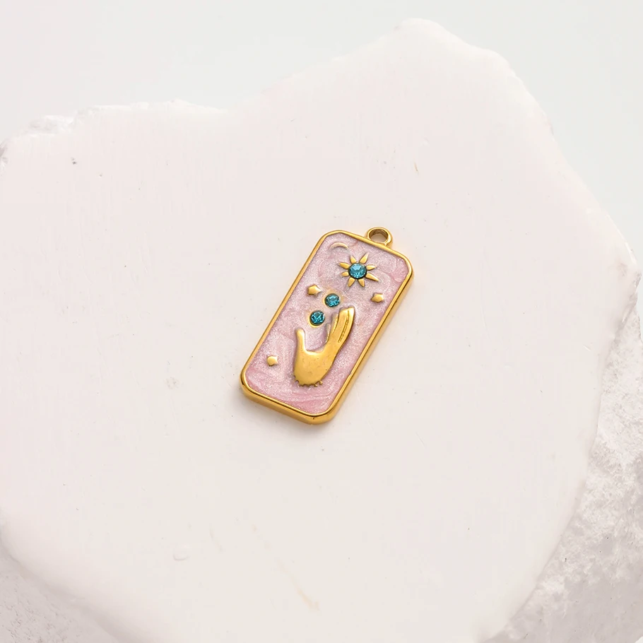 6Pcs No Fade Punk Spaceship Astronaut UFO Soccer Cup Cake Pendant Bijoux Vintage Sun Moon Star Colgantes Jewelry Acceessories view 4