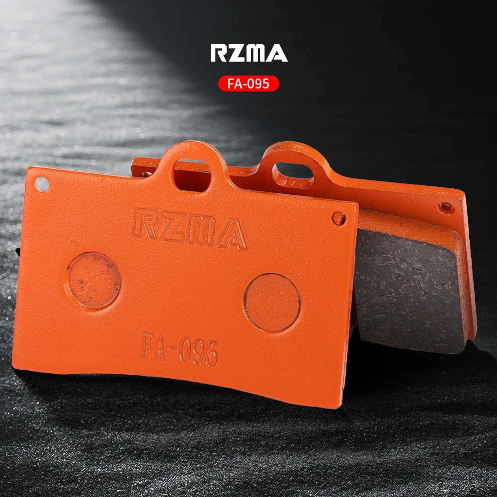 RZMA Ceramic Racing Brake Pads - Orange, for Radial 4-Piston Calipers (Motorcycle Track Grade)