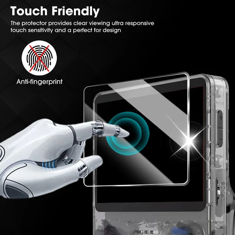 For R36s R35S Game Console Storage Bag Tempered Glass Screen Protector Film Portable Anti-Scratch Protective Case Shockproof Box