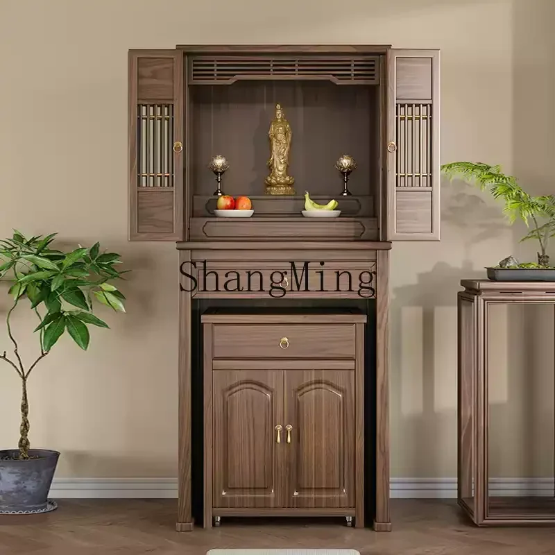 CL high-end solid wood Buddhist shrine offering table Shentai Guanyin Bodhisattva home new Chinese vertical cabinet