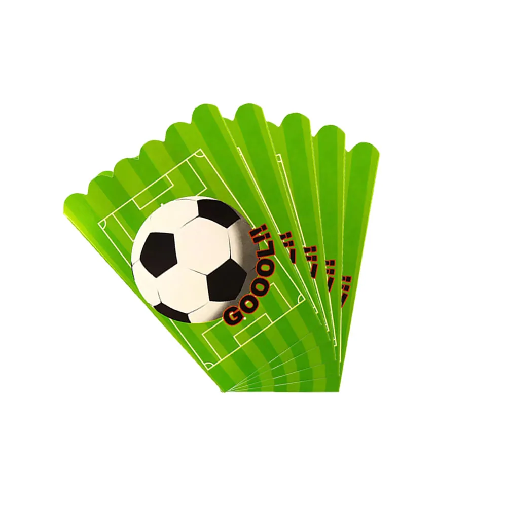 Soccer Treat Boxes Football Popcorn Box Kids Boy Soccer Party Favor Sports Themed Birthday Party Decorations Baby Shower Box