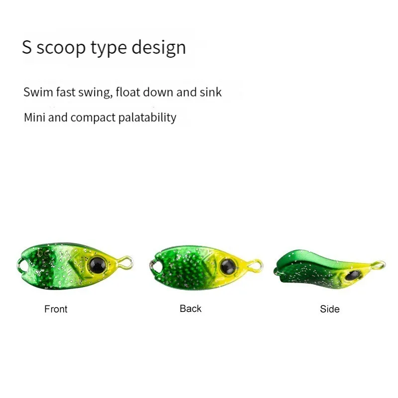 HYBOLAN Metal Jig Fishing Lure Swim Artificial Bait Weights 3g 5g Trolling Trout Spoon Hard Bait Saltwater mini Quatity Tackle