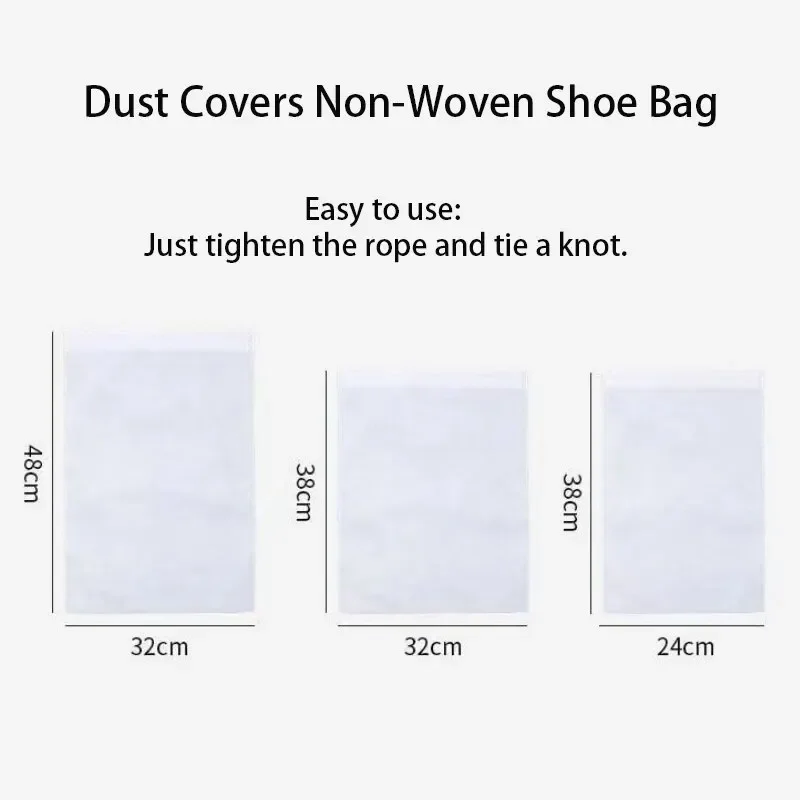 10pcs/20pcs Shoes Storage Bag Closet Organizer Non Woven Travel Portable Dust Proof Pocket Clothing Classified Hanging Bags image 5