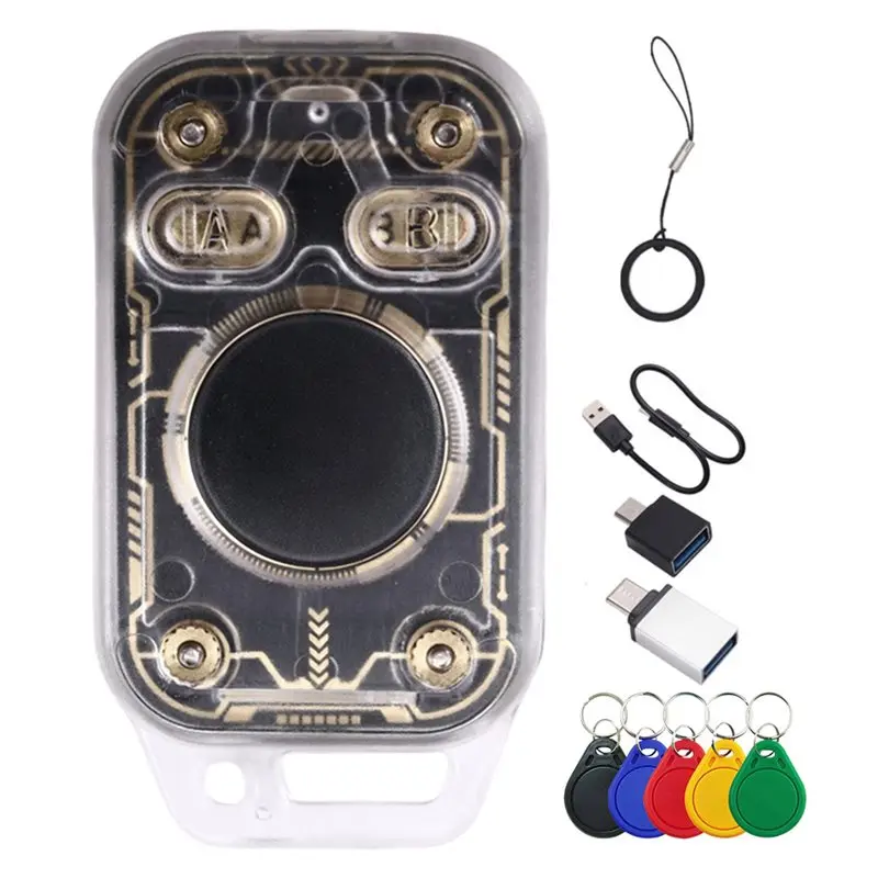 FULL-Chameleon V3.0 125K 13.56M RFID Smart Chip Reader+ 5XUID Keychain Smart Card Emulator ID IC Tag Copyer Read Write