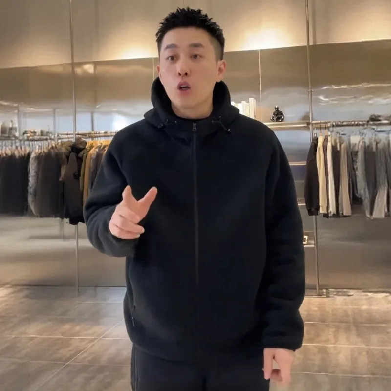 

Высококачественная новая высококачественная теплая флисовая куртка с капюшоном, удобная куртка с капюшоном для мужчин и женщин осень-зима, мужская одежда