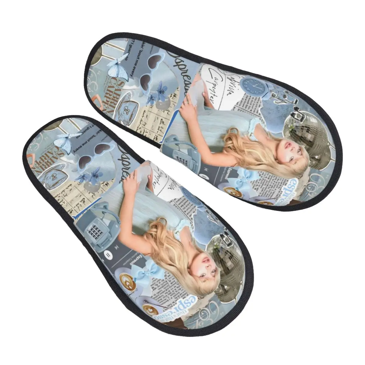 شبشب منزل سابرينا نجار اكسسوارات المنزلية الفراء الشرائح النعال غرفة نوم 90s جولة الموسيقى اسبريسو دافئ عدم الانزلاق الشرائح #1