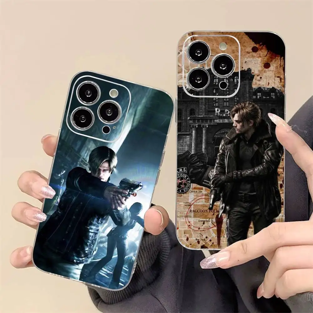 game Resident Evil Requiem Leon S   Phone Case For iPhone17,16,15,14,13,12,11 Plus,Pro Max Soft Transparent Cover