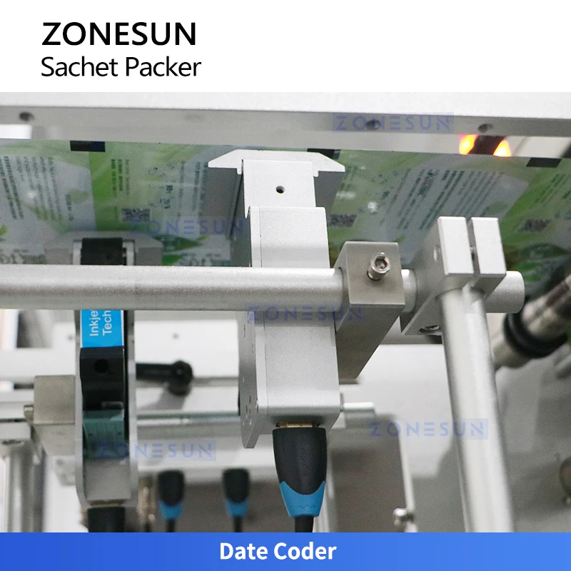 ZONESUN ZS-FS04 الممرات المزدوجة الكيس لصق ملء آلة الختم VFFS معدات التعبئة مضخة دوارة آلة التعبئة والتغليف العمودية