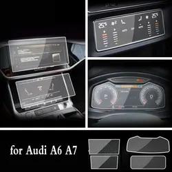 Tempered Glass Film for Audi A6 A7 2019 2020 Car GPS Navigation Screen Protector Auto Interior Screen Protect Accessories