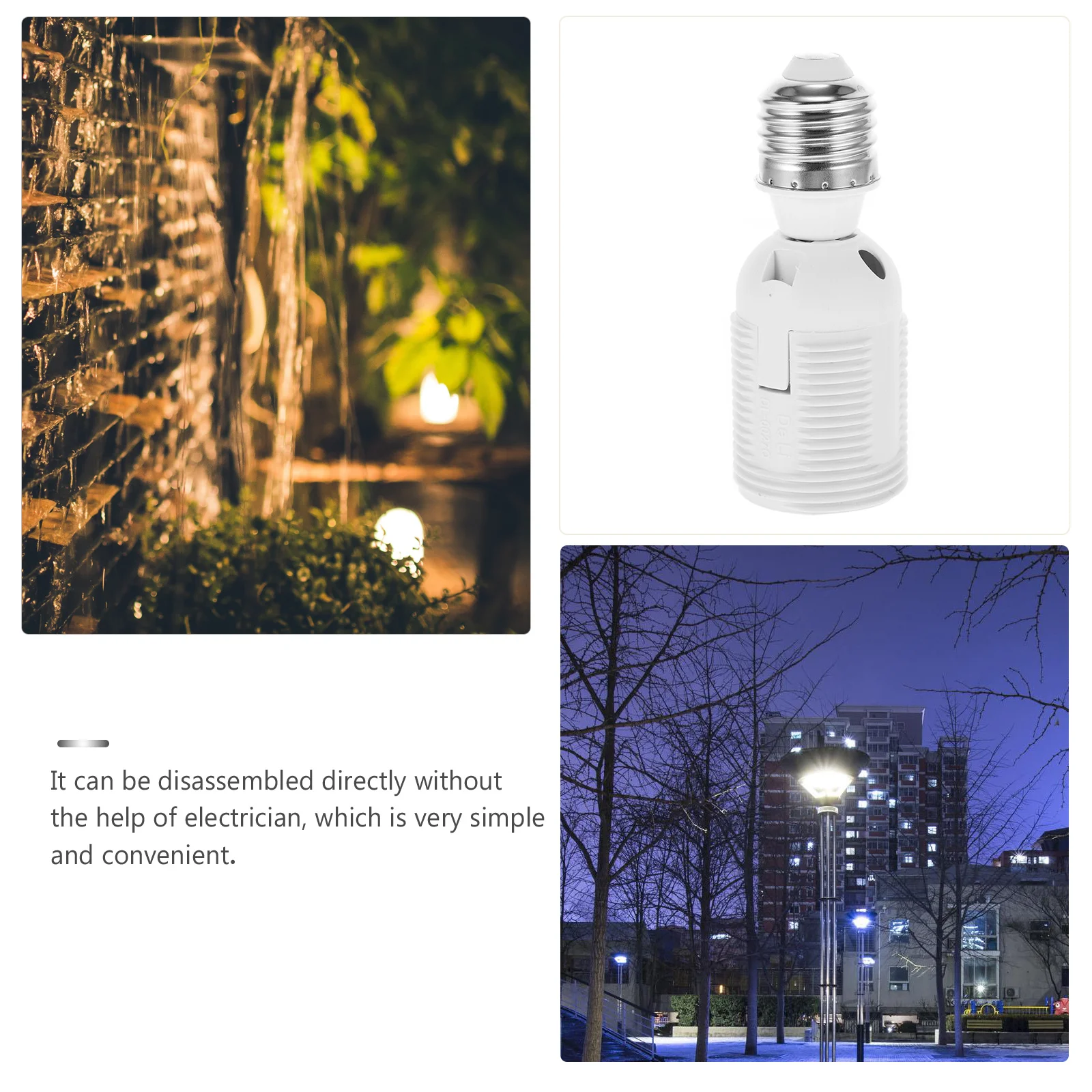 4 قطعة E27 محول مأخذ التوصيل معزول مقاومة للحرارة المصباح الكهربي موسع لأضواء مكتب محول ملحقات الإضاءة البيضاء