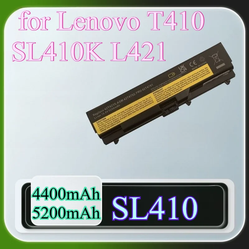 

5200mAh High Capacity Laptop Battery for Lenovo T410 SL410K L421 SL510 E50 E425 T520 W520 Replacement Li-ion Battery Series