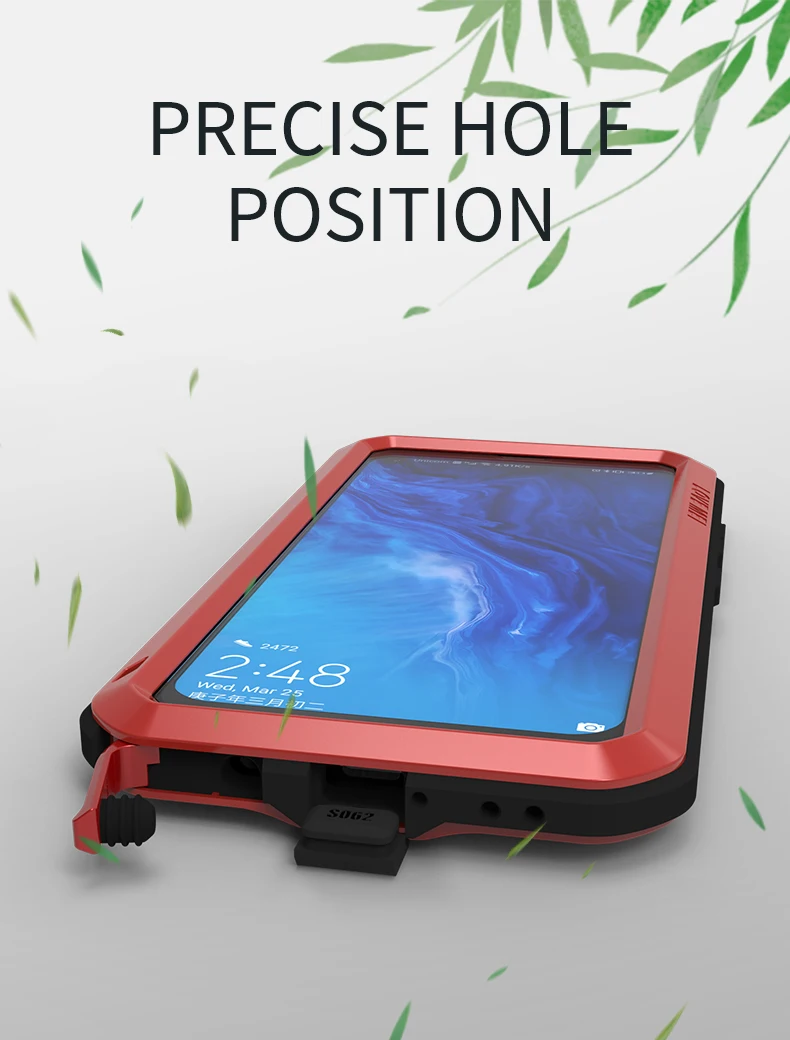 Love Mei Powerful Case For Huawei P40 Lite Waterproof Shockproof Metal Aluminum Case Cover For Huawei P40 Pro Tempered Glass