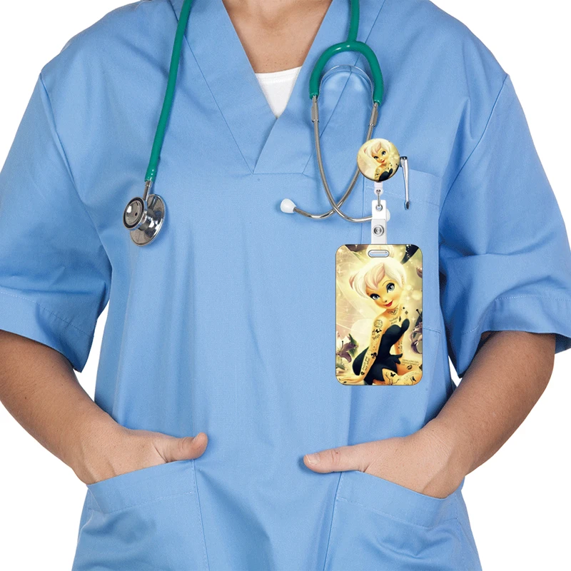 حامل بطاقات بمشبك قابل للسحب من ديزني للرجال والنساء ، حافظة شارة أعمال ، إبزيم بكرة ، طبيب ، ممرضة ، تعليق ، اعتماد ، جديد #3