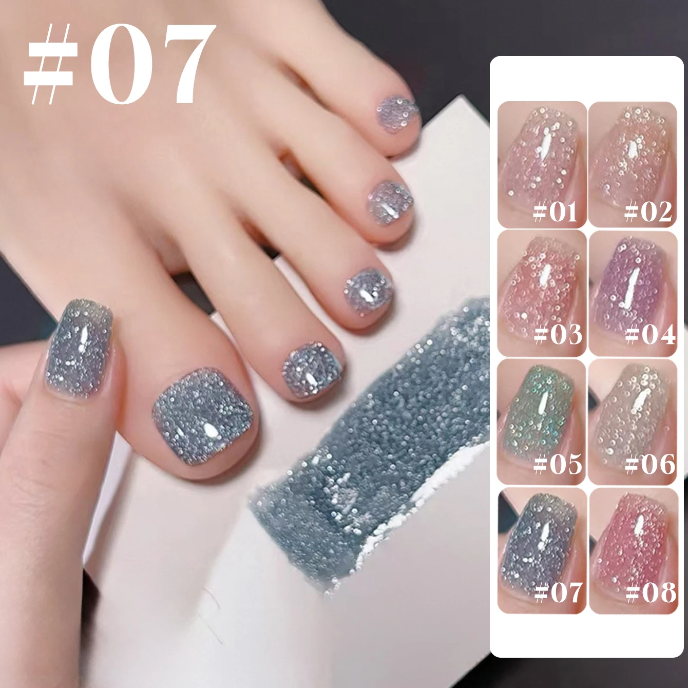 

1 шт. TC Exploding Glitter Water Light Broken Diamond Гель-лак для ногтей Летний популярный универсальный отбеливающий розовый зеленый синий дизайн ногтей