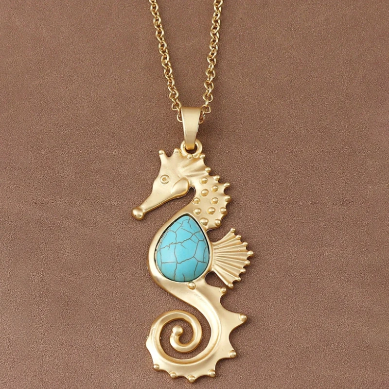 Matt Gold Color Fashion Large Abstract Metal Boho Medallion Jewellery Pendant Necklaces on Long Link Chain Lagenlook 34