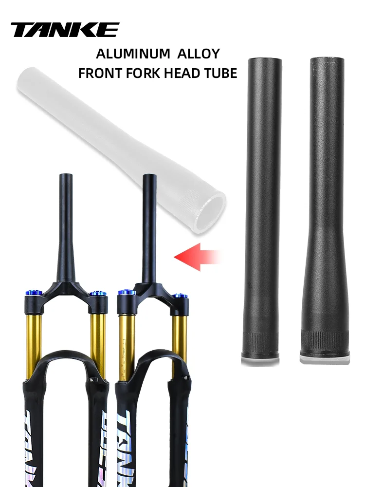 AliExpress NONE TANKE Aluminum Alloy Mountain Bicycle Front Fork Head Tube Air Front Suspension Straight Tapered standpipe Cycling Accessories