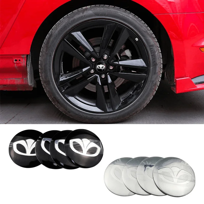 4 Pieces Wheel Hub Sticker For Daewoo Winstorm Espero Nubira Lanos Nexia Matiz Gentra Leganza Kalos Tico Car Decoration Styling