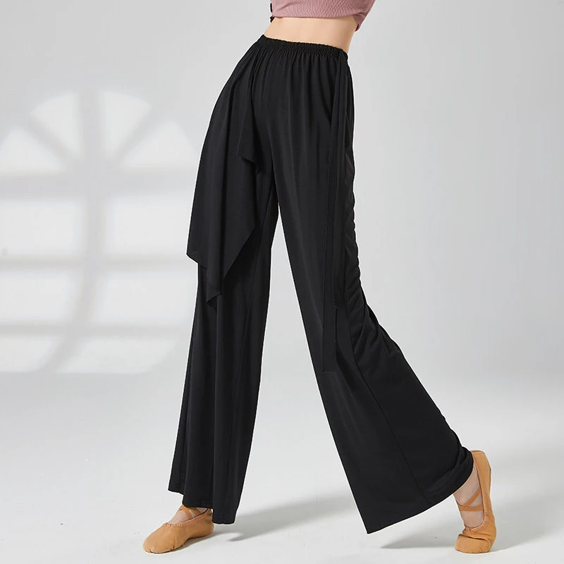 Women Wide-legged Pants Homewear Dance High-waisted Pant  Streetwear Loose Elastic Waist Dancewear Women Clothing Korean Trouser