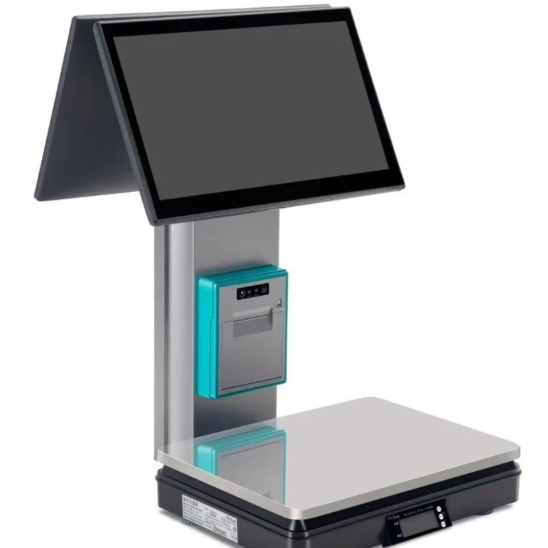Fruit fresh weighing double screen cash register all-in-one machine cash register electronic scale touch screen