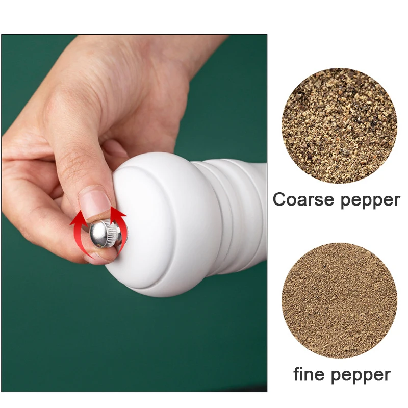 Manual Salt and Pepper Grinder 8inch Spice Pepper Mill Adjustable Ceramic Grinder Kitchen Cooking Tools