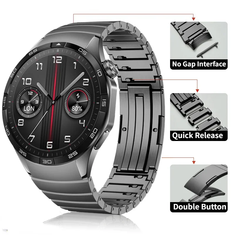 

No Gap Metal Band For Huawei Watch GT4 46mm Official Stainless Steel Quick Release Bracelet Wristband For Huawei Watch GT4 Band