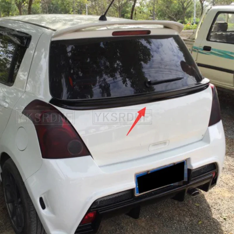 

For Suzuki Swift 2005-2012 high quality Carbon Fiber rear boot Wing Spoiler Rear Roof Spoiler Wing Trunk Lip Boot Cover