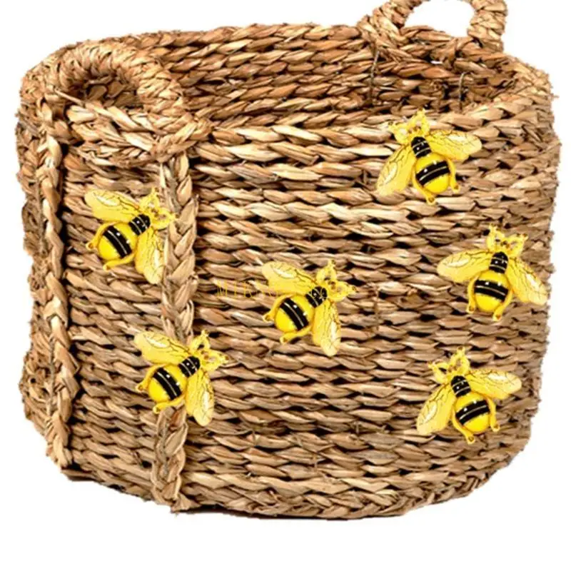 20 قطعة/الحزمة مجموعة الدبوس الزخرفية لطيف ثلاثية الأبعاد على شكل النحلة مجموعة مسامير الإبهام صندوق مختوم أفضل بيع #3